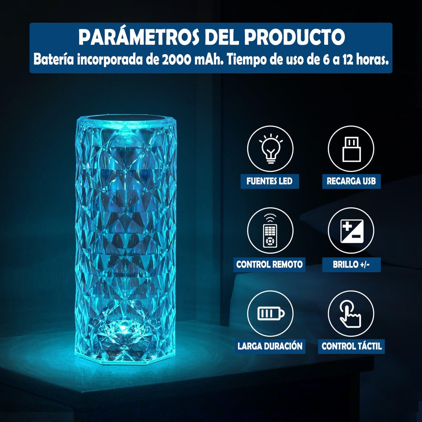 Lámpara Diamante Toque Mágico
