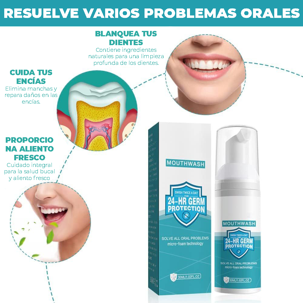 Espuma de Dientes Blanqueadora y Anti Bacterias